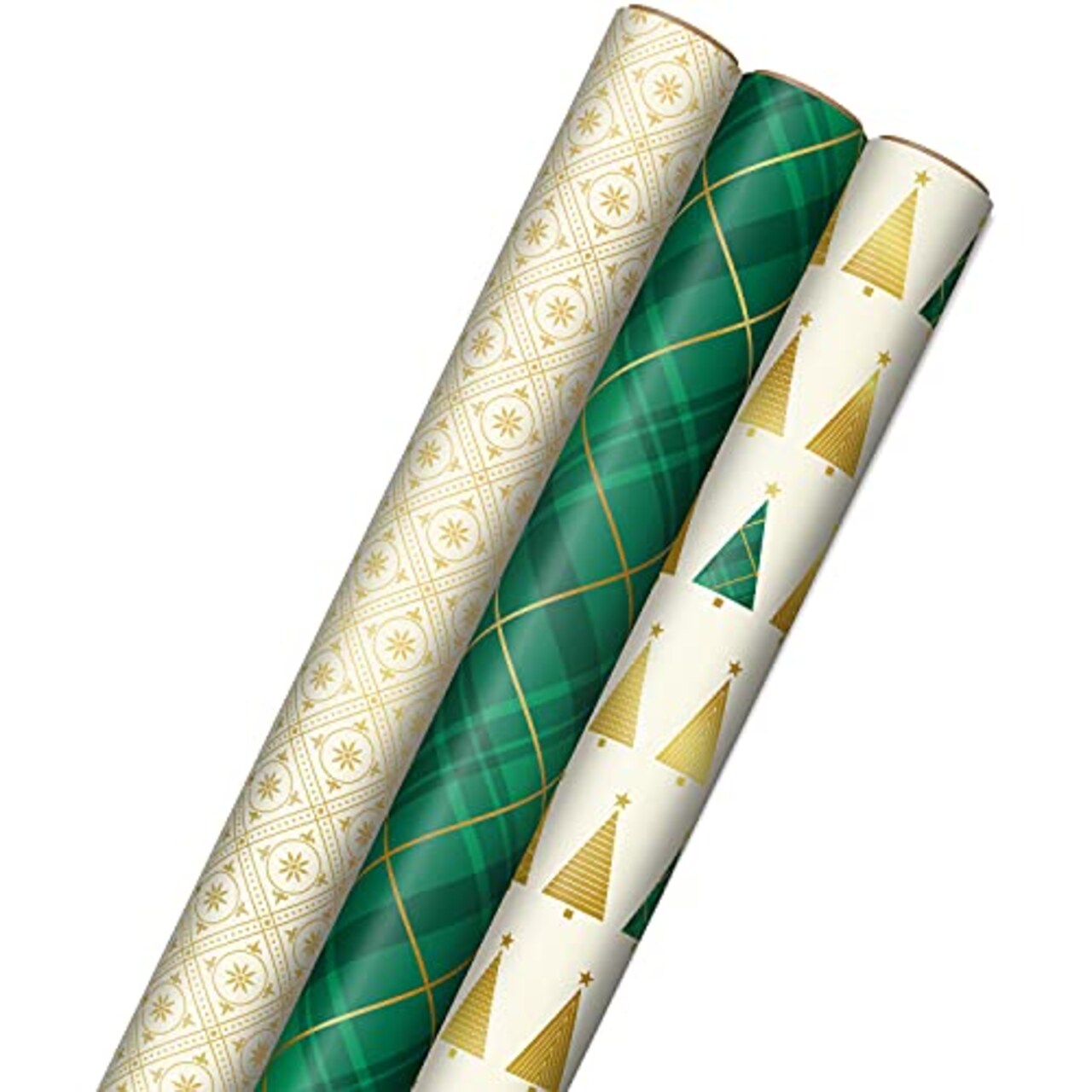 Hallmark Elegant Christmas Wrapping Paper with Cut Lines on